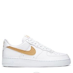 Nike white gold women’s air force one